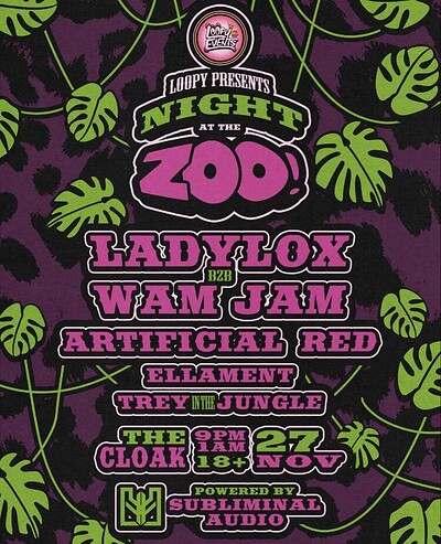 Loopy Presents: A Night At the Zoo at Cloak