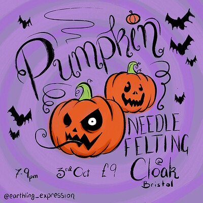 Pumpkin Needle Felting Workshop at Cloak