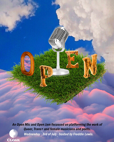 Queer and Trans+ Open Mic hosted by Freddie Lewis at Cloak