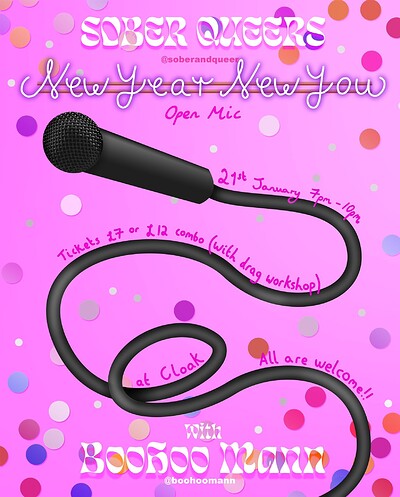 Sober Queers Open Mic at Cloak