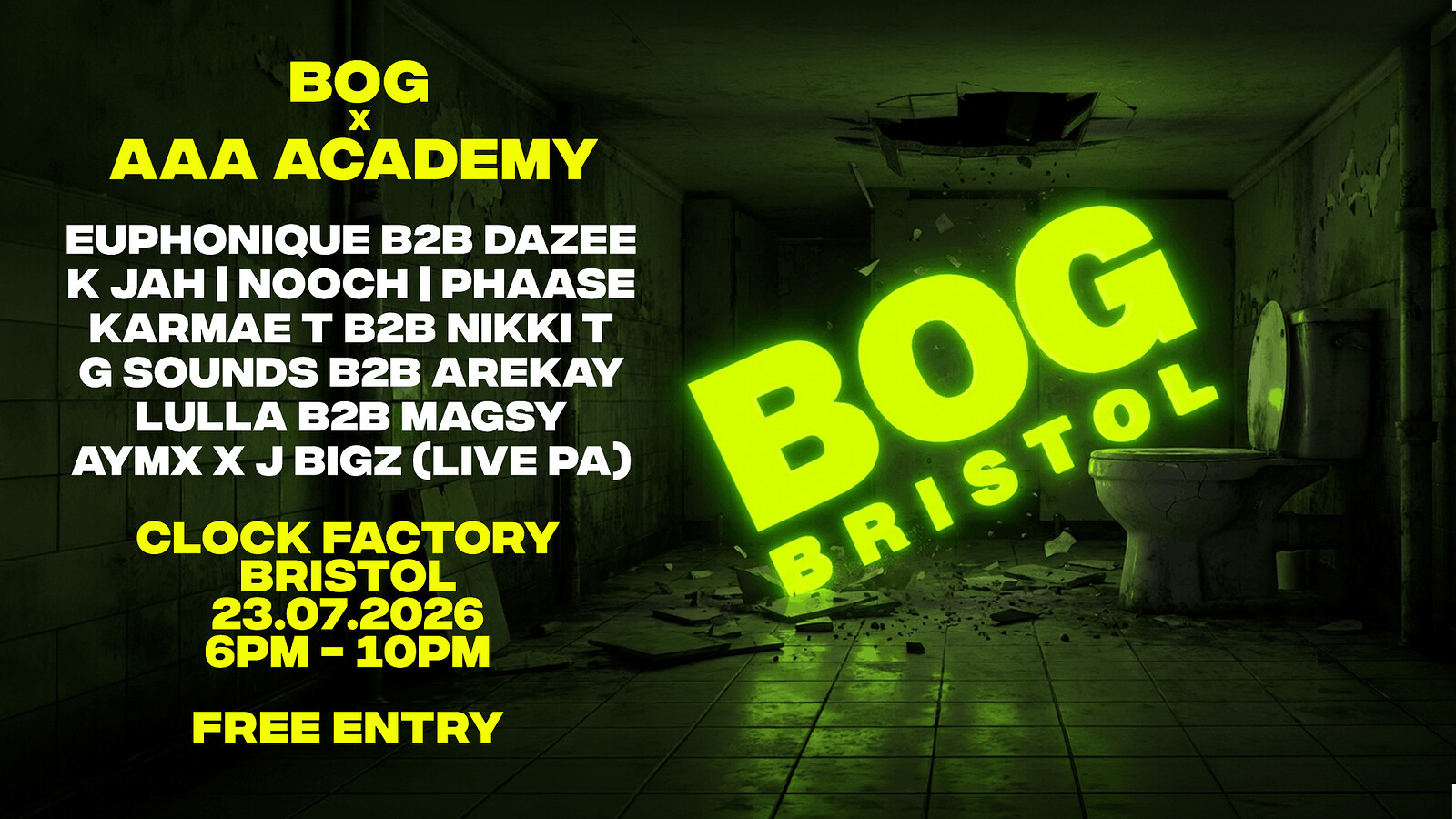 BOG x AAA ACADEMY at Clock Factory
