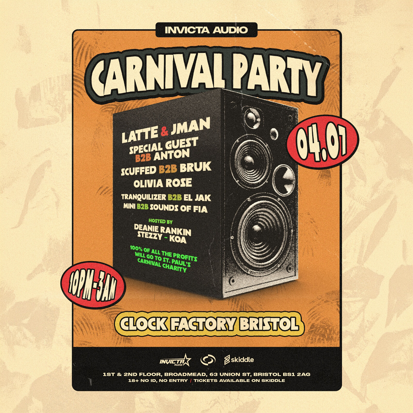 Carnival After Party  - Invicta Audio at Clock Factory