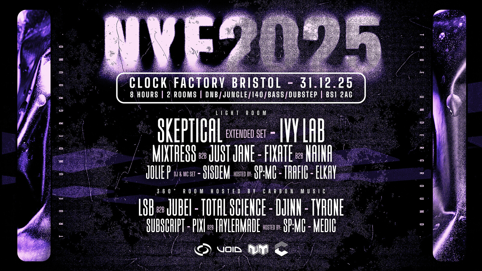 Clock Factory NYE • TRUE UNDERGROUND at Clock Factory