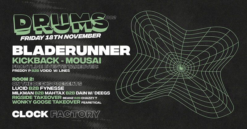 DNB FREE RAVE: BLADERUNNER & EVIL B at CLOCK FACTORY