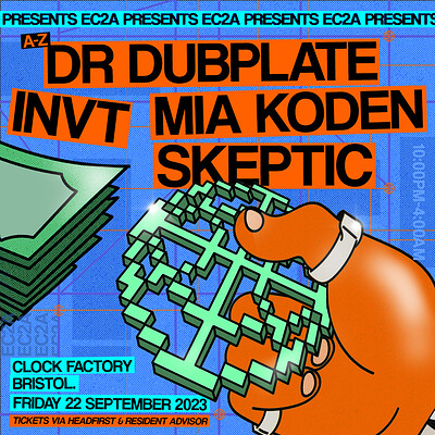 Ec2a Presents Dr Dubplate, INVT, Mia Koden & more at Clock Factory