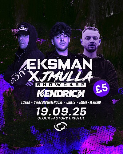 Freshers Jump-Up DNB Rave • Eksman x J Mulla at Clock Factory