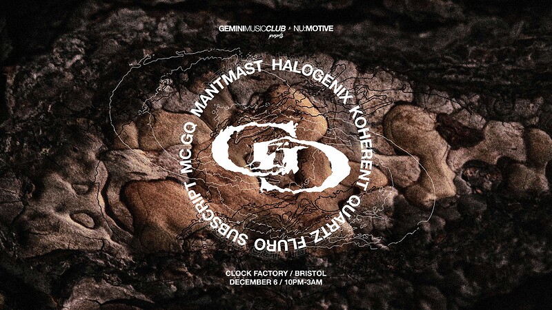 Gemini Gemini x Nu:Motive • Halogenix, Koherent, Quartz + More at Clock Factory