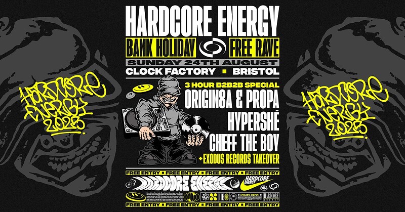 Hardcore Energy: Origin8a & Propa B2B Hypershé B2B Cheff The Boy at Clock Factory