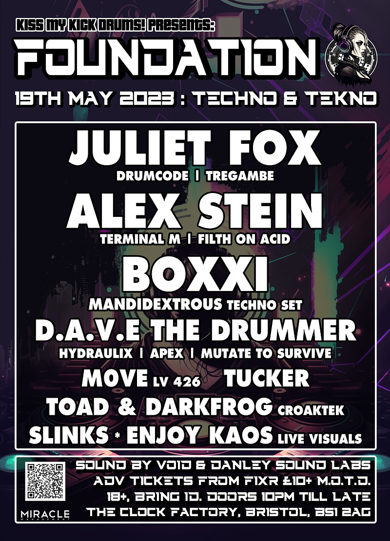 KMKD Present Foundation - Juliet Fox & Alex Stein at Clock Factory
