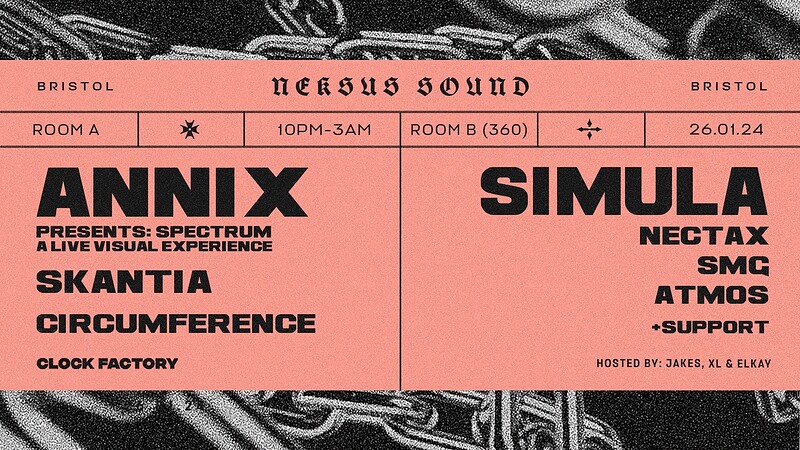 Neksus Sound Bristol • Simula, Annix, Skantia at Clock Factory