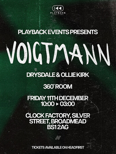 Playback Events presents: Voigtmann at Clock Factory
