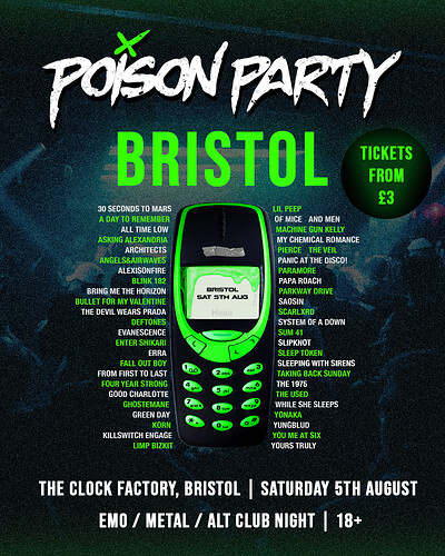 Poison Party at Clock Factory