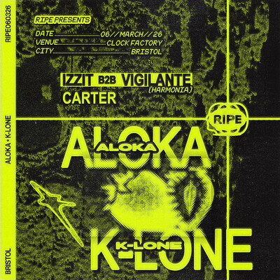 RIPE Presents: Aloka, K-Lone at Clock Factory