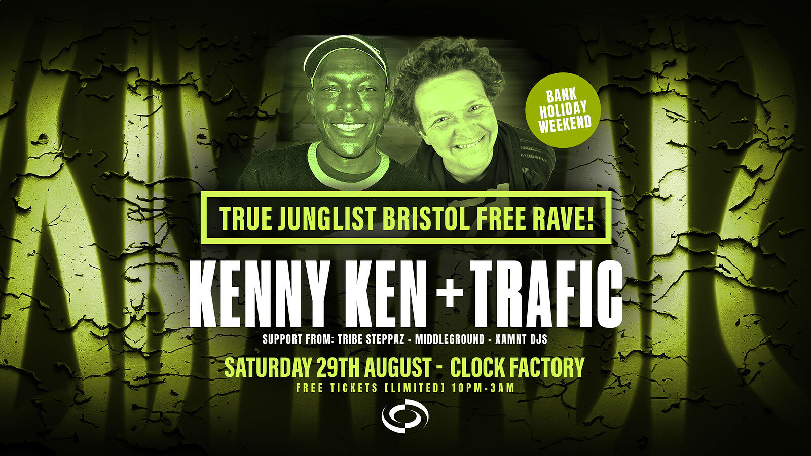 True Junglist RAVE - Kenny Ken + Trafic MC at Clock Factory