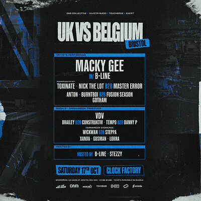U.K vs Belgium Tour: Bristol at Clock Factory