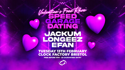 Valentine’s Day Rave Jackum, Longeez, Efan at Clock Factory