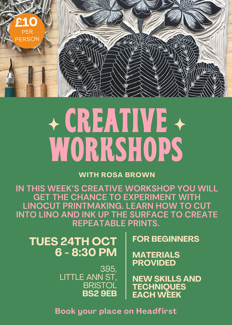 Creative Workshop: Linocut printmaking at 395