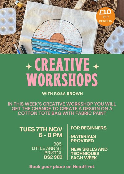 Creative workshop: Tote bag painting at 395
