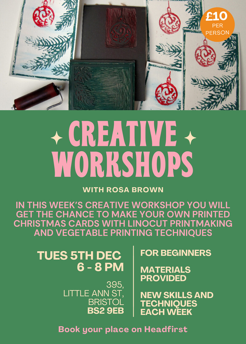 Linocut Printmaking: Christmas cards at 395
