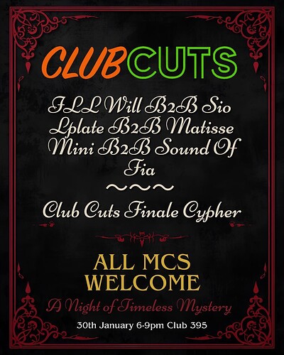 The Final Cypher with Johnnie Darko at Club395