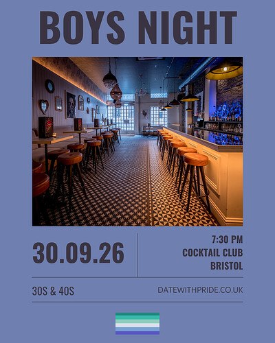Boys Night - LGBTQ+ Speed Dating Bristol at Cocktail Club Corn Street