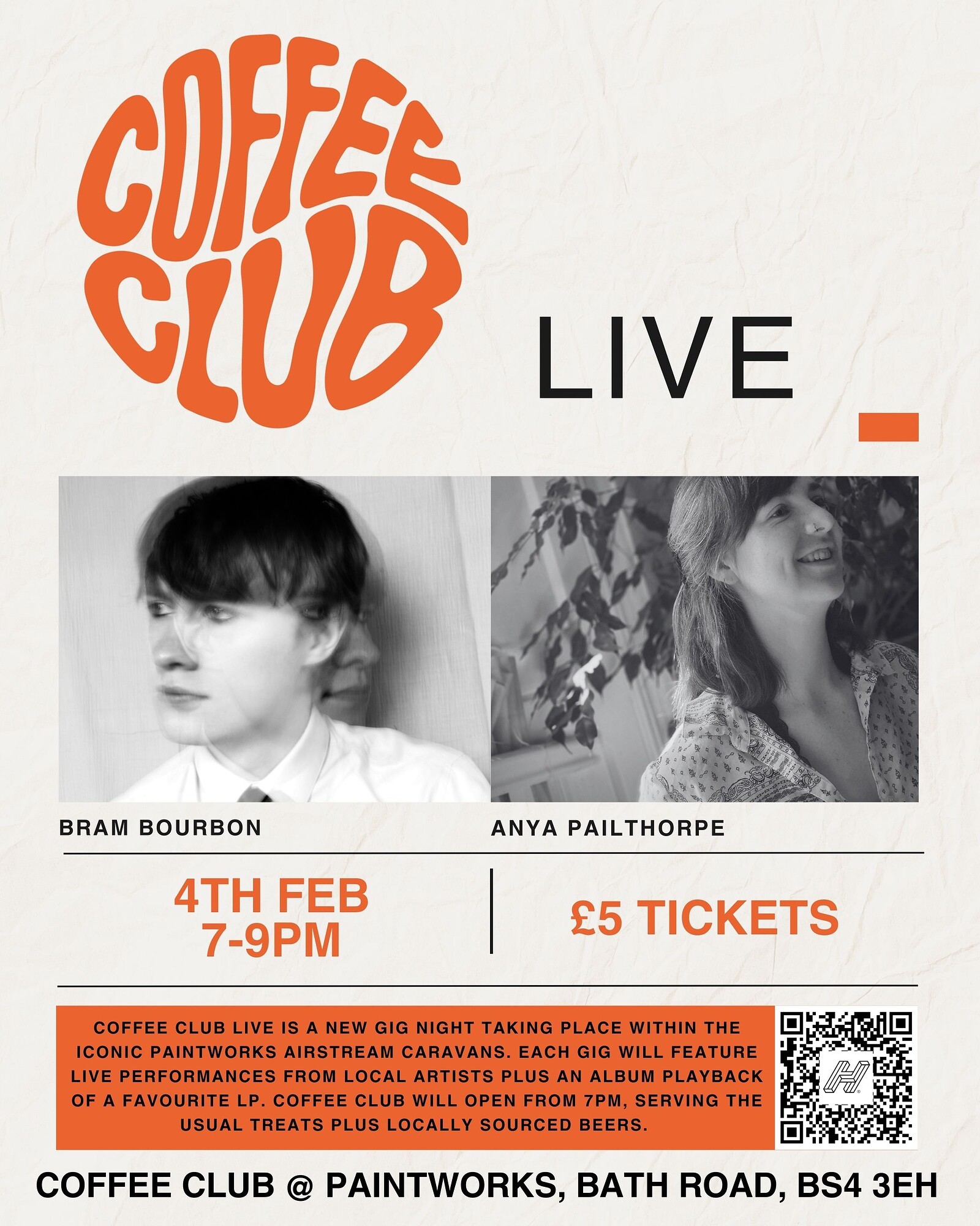 Anya Pailthorpe & Bram Bourbon at Coffee Club @ Paintworks