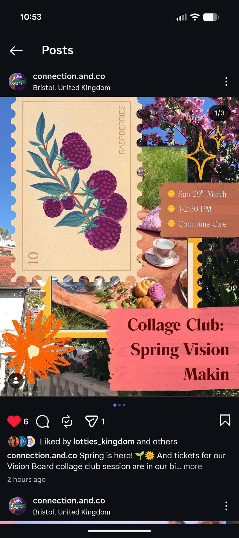Collage Club: Spring Vision Board making at Commune Cafe