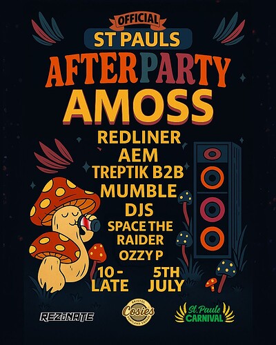 Amoss : St Pauls Carnival Official Afterparty at Cosies