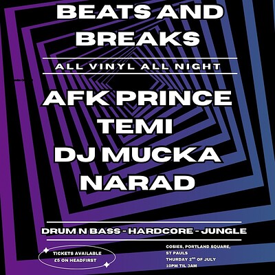 Beats and Breaks at Cosies
