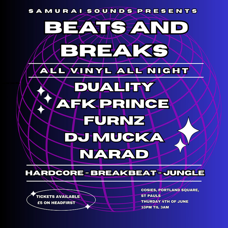 Beats and Breaks - All Vinyl Jungle Night at Cosies