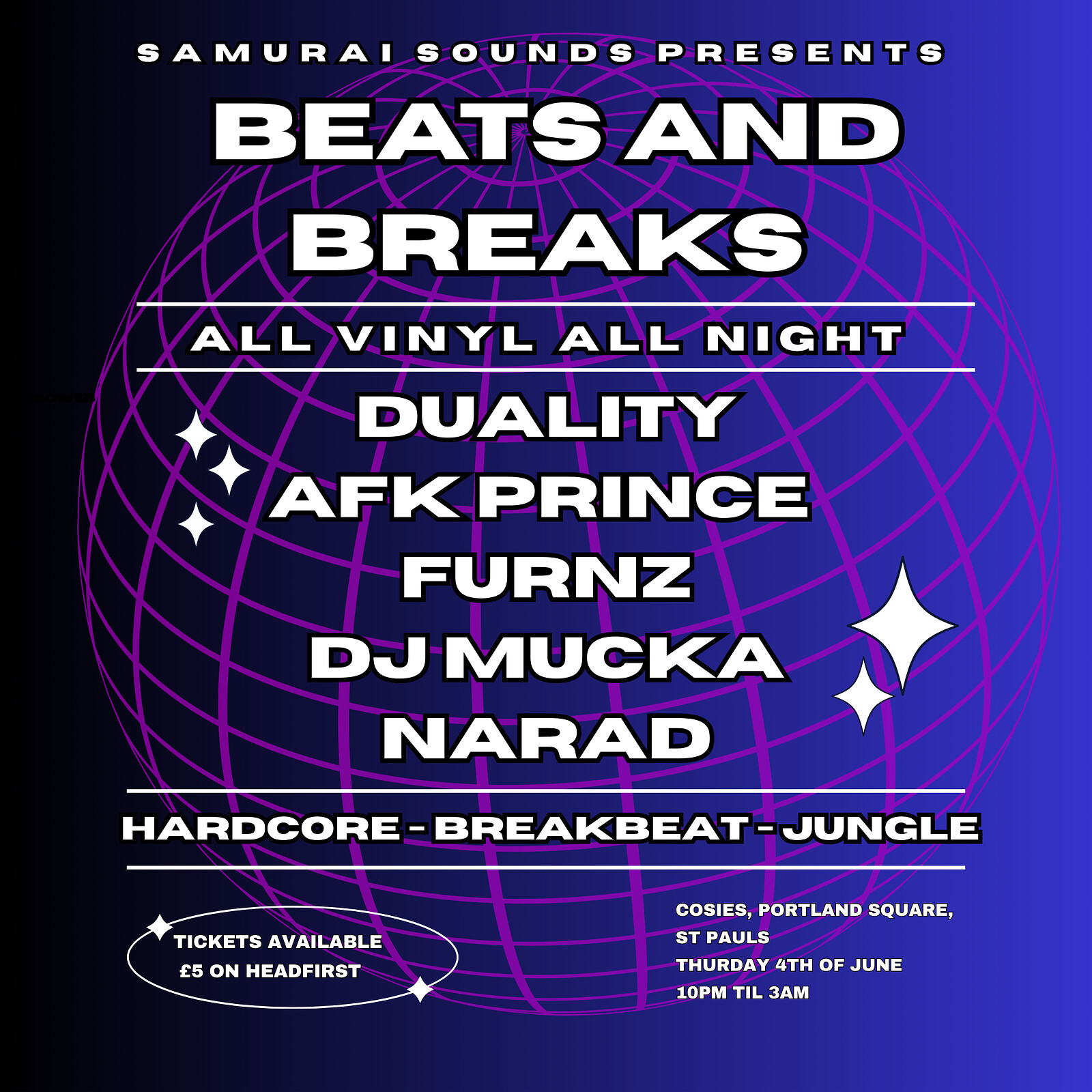 Beats and Breaks - All Vinyl Jungle Night at Cosies