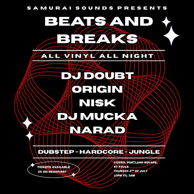 Beats and Breaks- ALL VINYL JUNGLE at Cosies