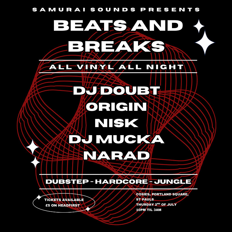 Beats and Breaks- ALL VINYL JUNGLE at Cosies
