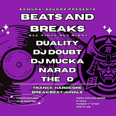 Beats Vs Breaks - All Vinyl Jungle Night at Cosies