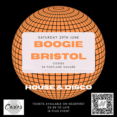 Boogie Bristol at Cosies