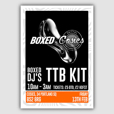 Boxed x Cosies w/ DJ Kit, TTB & Boxed DJ's at Cosies