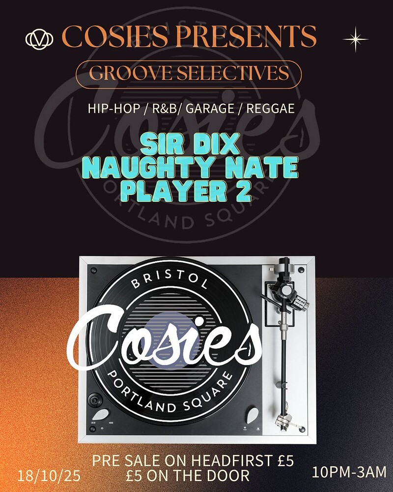 COSIES GROOVE SELECTIVES at Cosies