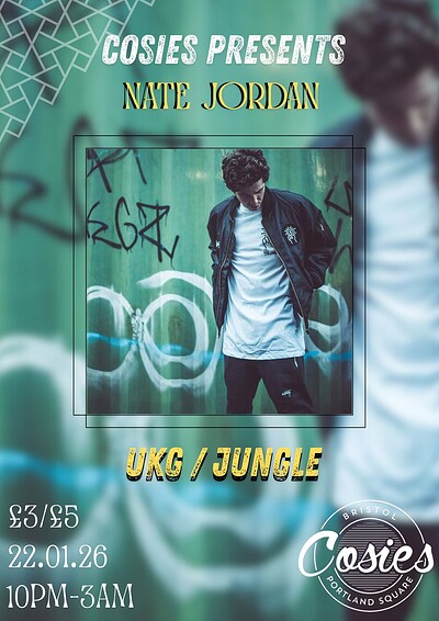 COSIES PRESENTS : NATE JORDAN at Cosies