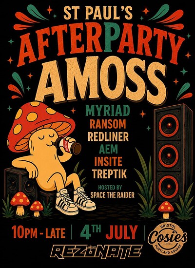Cosies X Rezonate St Pauls Carnival After Party : Amoss at Cosies