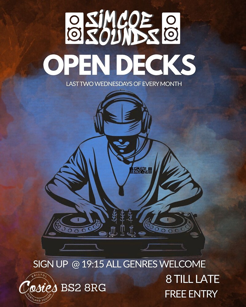 COSIES X SIMCOE SOUNDS : OPEN DECKS at Cosies