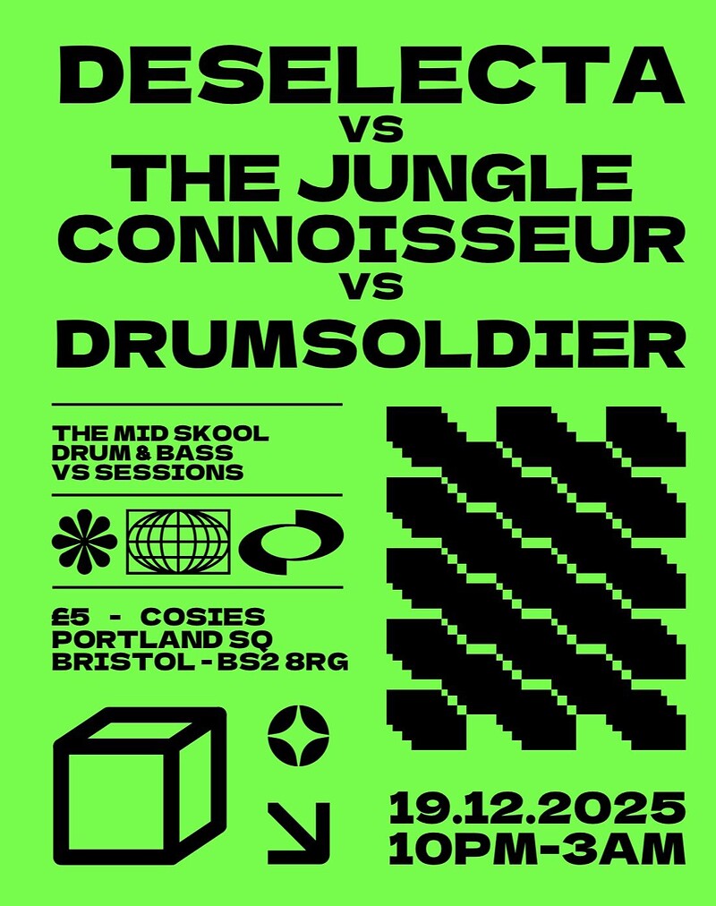 Deselecta Vs The Jungle Connoisseur Vs Drum Soldier at Cosies