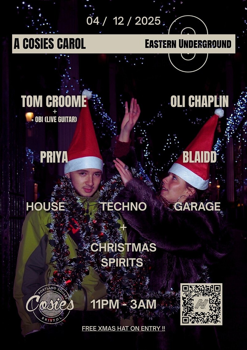 Eastern Underground Presents: A Cosies Carol at Cosies