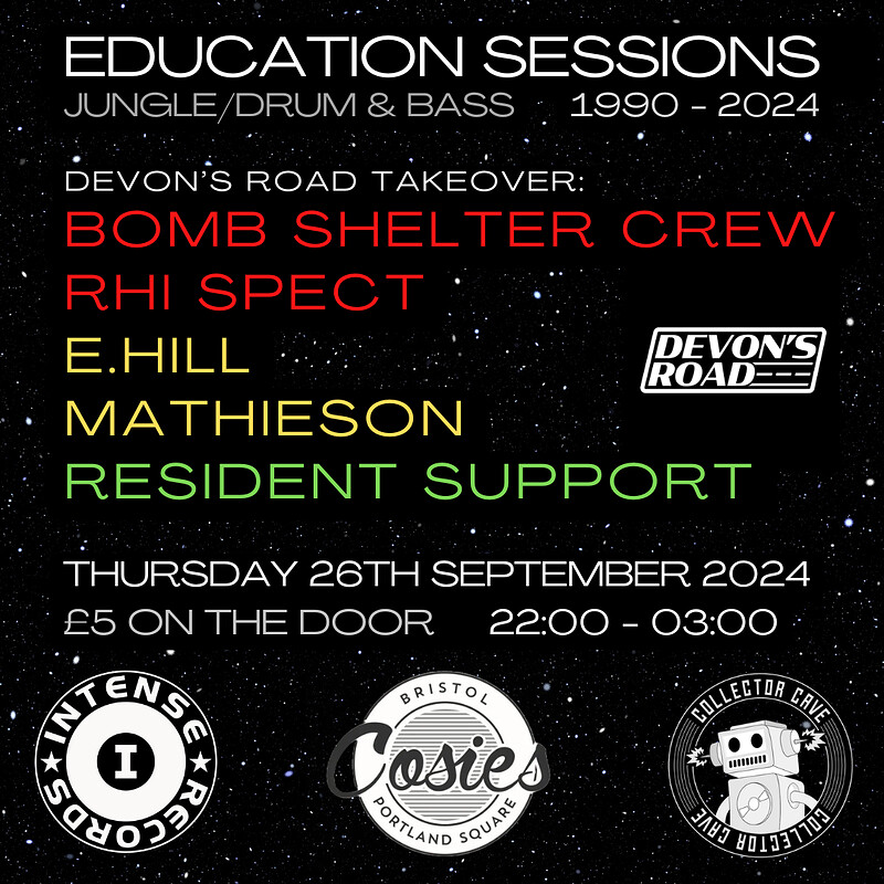 Edcuation Sessions x Devon's Road Recordings at Cosies