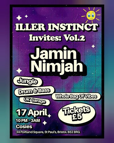 Iller Instinct Invites: Jamin Nimjah at Cosies