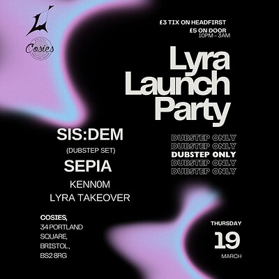 Lyra Launch Party at Cosies