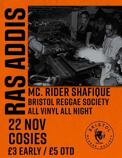 MIDNIGHT GROOVE — Ras Addis and Rider Shafique at Cosies at Cosies