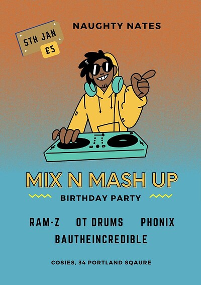 Naughty Nate's Mix n Mashup at Cosies