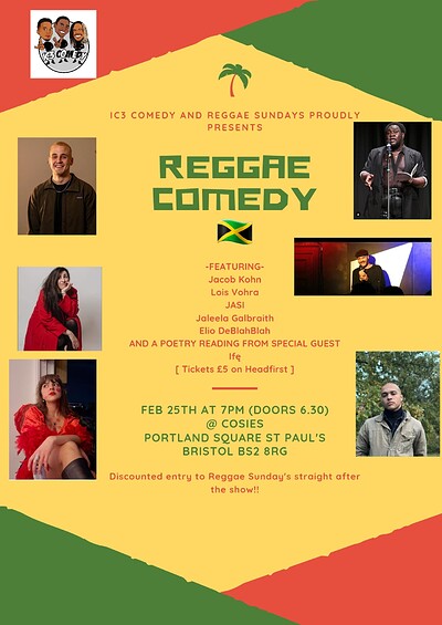 Reggae Comedy at Cosies