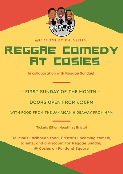 Reggae Comedy at Cosies