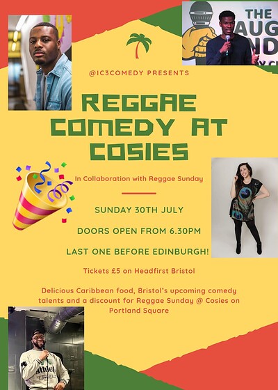Reggae Comedy at Cosies